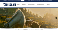 Desktop Screenshot of horses.ch
